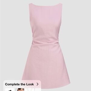 Cider Linen Blend Backless Pink Mini